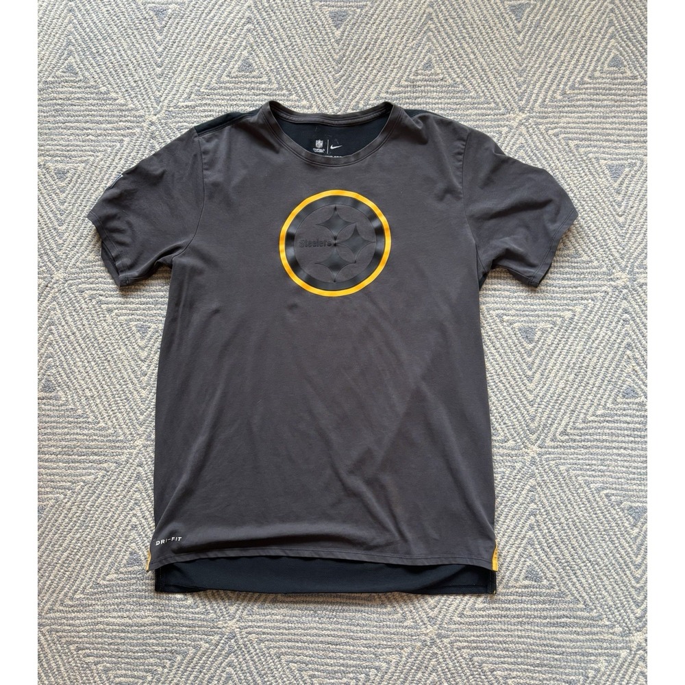 Pittsburgh Steelers Nike DriFit Tee‎ Short Sleeve - Gray/Black/Yellow - Large